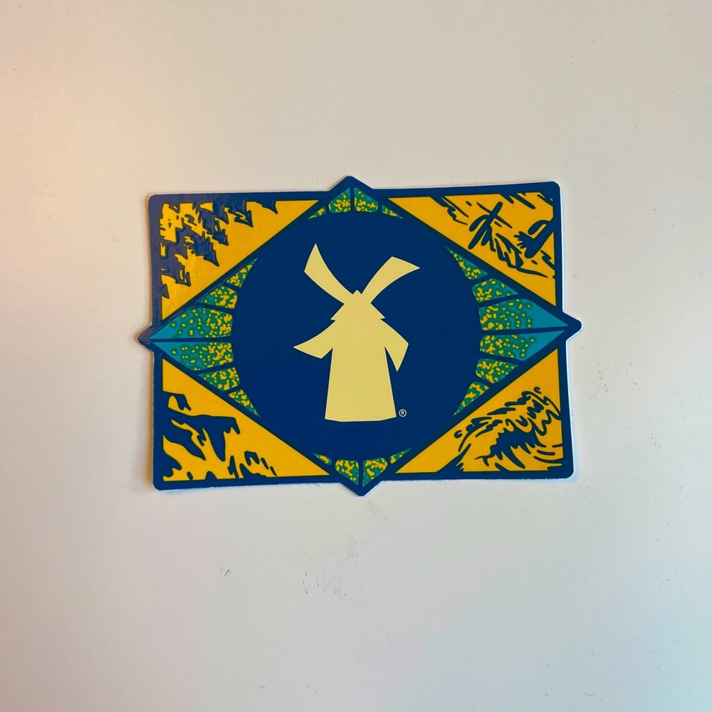 DUTCH BROS STICKER - limited blue/yellow